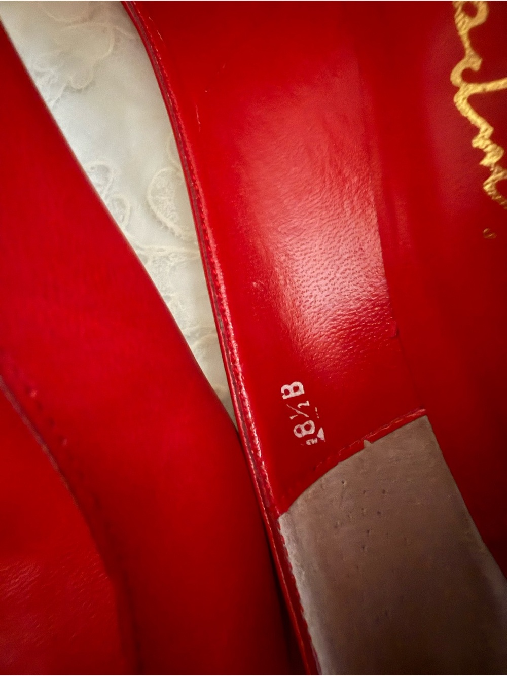 Vintage IMPO Brand Red Leather Pointed-Toe Heels 8.5 1980s 1990s Coquette - Picture 8 of 13